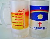 Caneca de Chopp 500ml em vidro jateado
