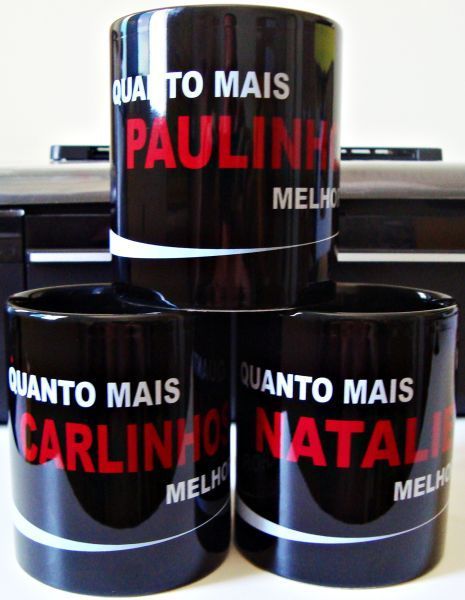 Caneca Personalizada toda preta estilo Coca Cola Zero