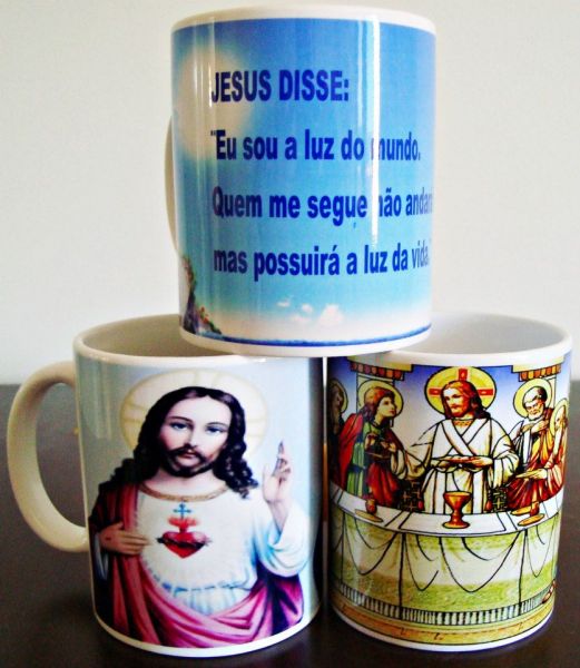 Canecas de Porcelana com Artes Religiosas